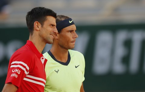 Rafael Nadal a Novak Djokovič před semifinále