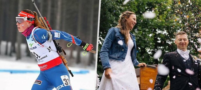 Biatlonistka Eliška Teplá se vdala za trenéra Jiřího Václavíka