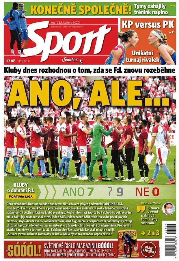 Úterní vydání deníku Sport Úterní vydání deníku Sport