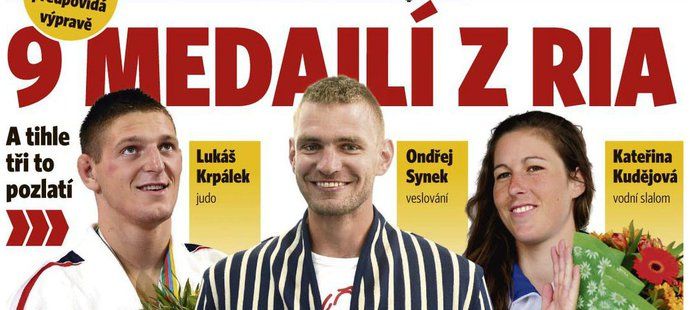 Deník Sport tipuje z olympijského Ria pro české barvy devět medailí, z toho tři zlaté