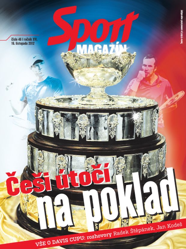 Titulní strana Magazínu deníku Sport, který je věnován finále Davis Cupu Titulní strana Magazínu deníku Sport, který je věnován finále Davis Cupu