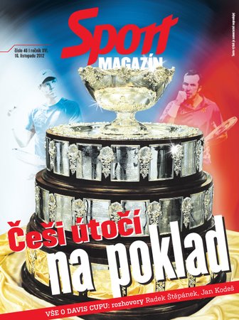 Titulní strana Magazínu deníku Sport, který je věnován finále Davis Cupu