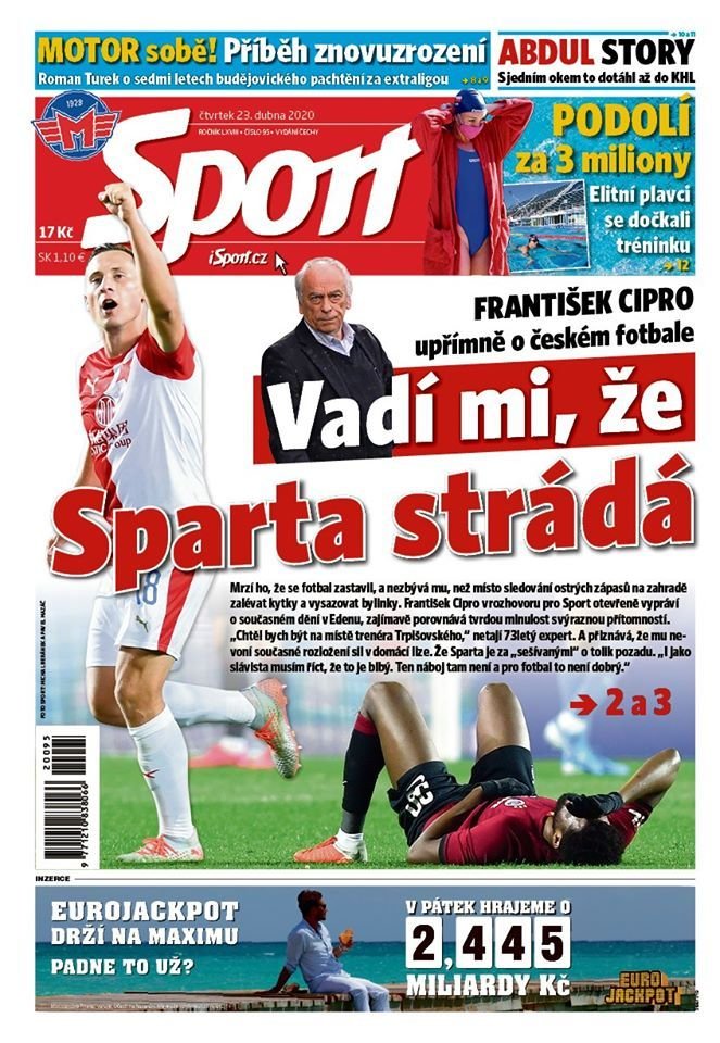 Deník Sport, 23. dubna 2020
