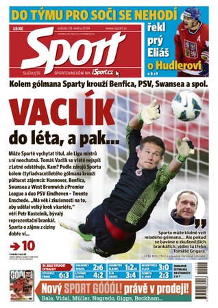 V sobotním Sportu najdete velká téma o možných nových působištích Tomáše Vaclíka