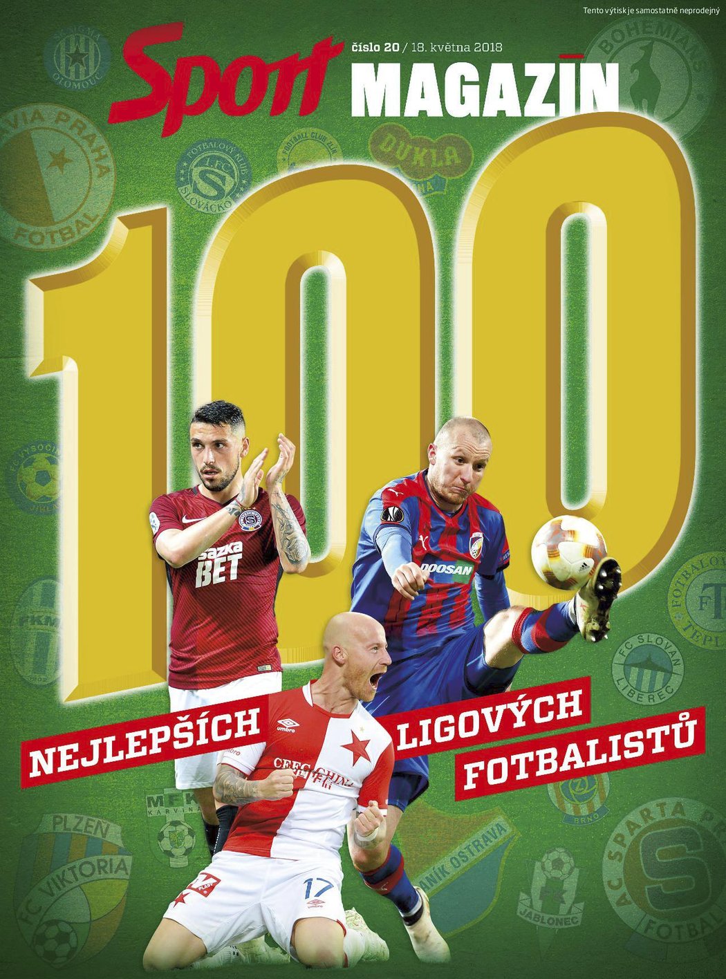 Titulní strana pátečního Sport Magazínu