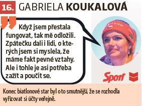 16. Gabriela Koukalová