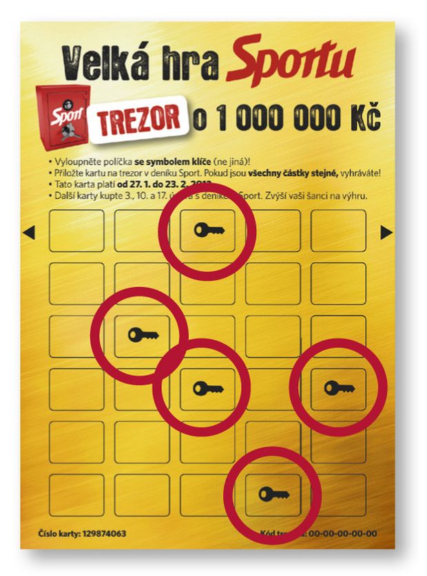 Nová soutěž deníku Sport: Otevřete Trezor, ve kterém je 1 milion Kč! Nová soutěž deníku Sport: Otevřete Trezor, ve kterém je 1 milion Kč!