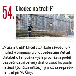 54. Chodec na trati F1