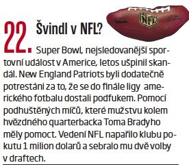 22. Švindl v NFL?