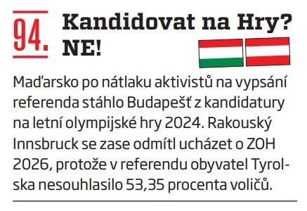 94. Kandidovat na Hry? NE!