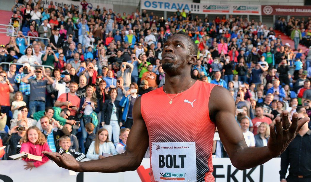 Usain Bolt na Zlaté tretře v roce 2016