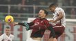 Švédský útočník AC Milán Zlatan Ibrahimovic v utkání proti Turínu