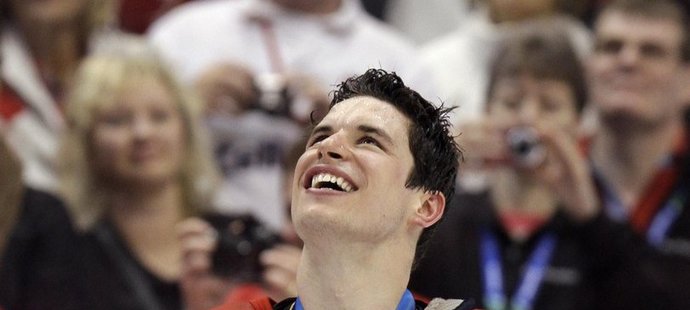 Sidney Crosby se zlatou olympijskou medailí