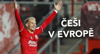 Češi v evropských ligách: Černý řádil za Twente, Coufal poprvé prohrál