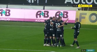 SESTŘIH: Budějovice - Boleslav 2:1. Škodův 99. gól nestačil, rozhodl Mršič