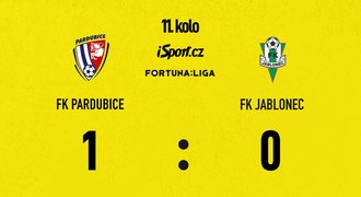 SESTŘIH: Pardubice - Jablonec 1:0. První výhru pod Kováčem zařídil Hlavatý