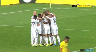 SESTŘIH: Zlín - Karviná 1:4. Domácí v deseti schytali debakl