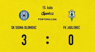 SESTŘIH: Olomouc - Jablonec 3:0. Triumf proti deseti, červenou viděl Sejk