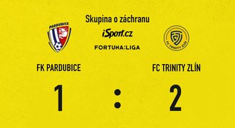 SESTŘIH: Pardubice - Zlín 1:2. Hosté po obratu žijí! Rozhodla Nitova chyba