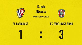 SESTŘIH: Pardubice - Brno 1:3. Trápení pokračuje, Řezníček dal hattrick