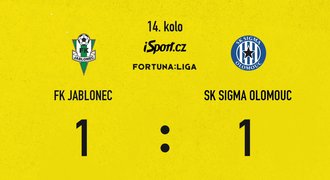 SESTŘIH: Jablonec - Olomouc 1:1. V závěru zachránil domácí Tekijaški