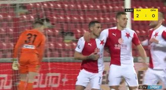 SESTŘIH: Slavia - Opava 4:0. Smršť i v deseti, český lídr vyrovnal rekord