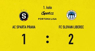 SESTŘIH: Sparta - Liberec 1:2. Šokující krach! Kuchtův blikanec za červenou