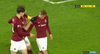 SESTŘIH: Sparta - Příbram 4:0. Karabcova paráda i Hložkův návrat