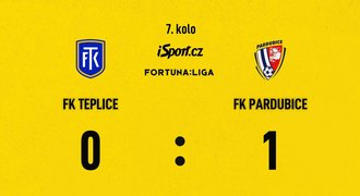 SESTŘIH: Teplice - Pardubice 0:1. Tři body zařídil Krobot. Kováč a spol. slaví