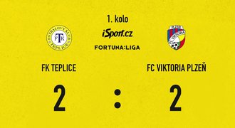 SESTŘIH: Teplice - Plzeň 2:2. Drama! Domácí hrdina zahodil penaltu i výhru