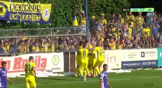 SESTŘIH: Vlašim - Teplice 2:2. Skláři zůstávají v lize, klid pojistil Sejk