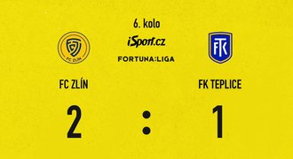 SESTŘIH: Zlín - Teplice 2:1. První výhra Ševců v sezoně, skóroval i Tkáč