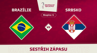 SESTŘIH: Brazílie - Srbsko 2:0. Favorit uspěl, Richarlison dal nádherný gól