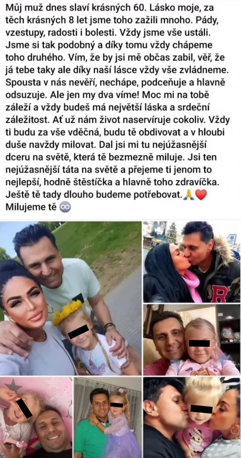 Marie, manželka hokejového trenéra Vladimíra Růžičky, napsala svému muži na sociální síti dojemný vzkaz k narozeninám