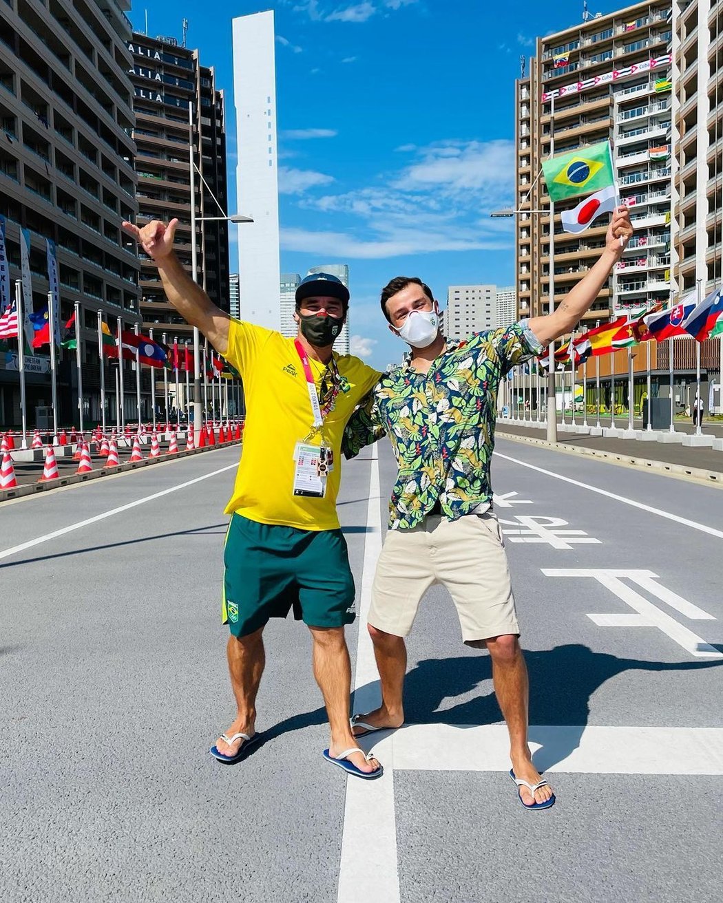 Vavřinec Hradilek (vlevo) v Tokiu trénoval brazilského kajakáře Pedra Goncalvese