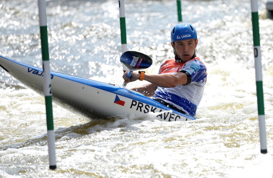 Jiří Prskavec na trati v Troji