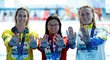 Medailistky na 100 metrů motýlek na mistrovství světa v plavání vyjádřily podporu soupeřce, která onemocněla leukémií
