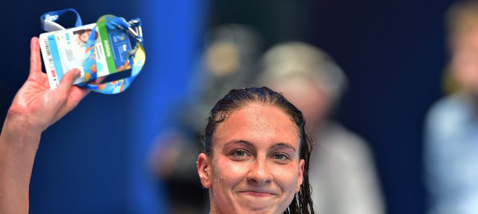 Barbora Závadová obsadila ve finále polohového závodu na 400 metrů na mistrovství světa v Kazani páté místo