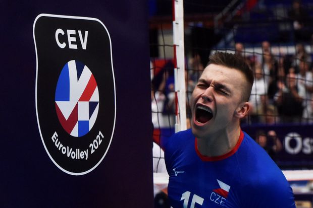 Lukáš Vašina během osmifinále mistrovství Evropy proti Francii Lukáš Vašina během osmifinále mistrovství Evropy proti Francii