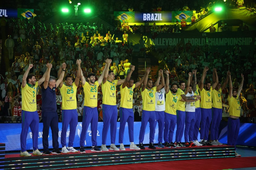 Brazilští volejbalisté vybojovali bronz na mistrovství světa v Katovicích