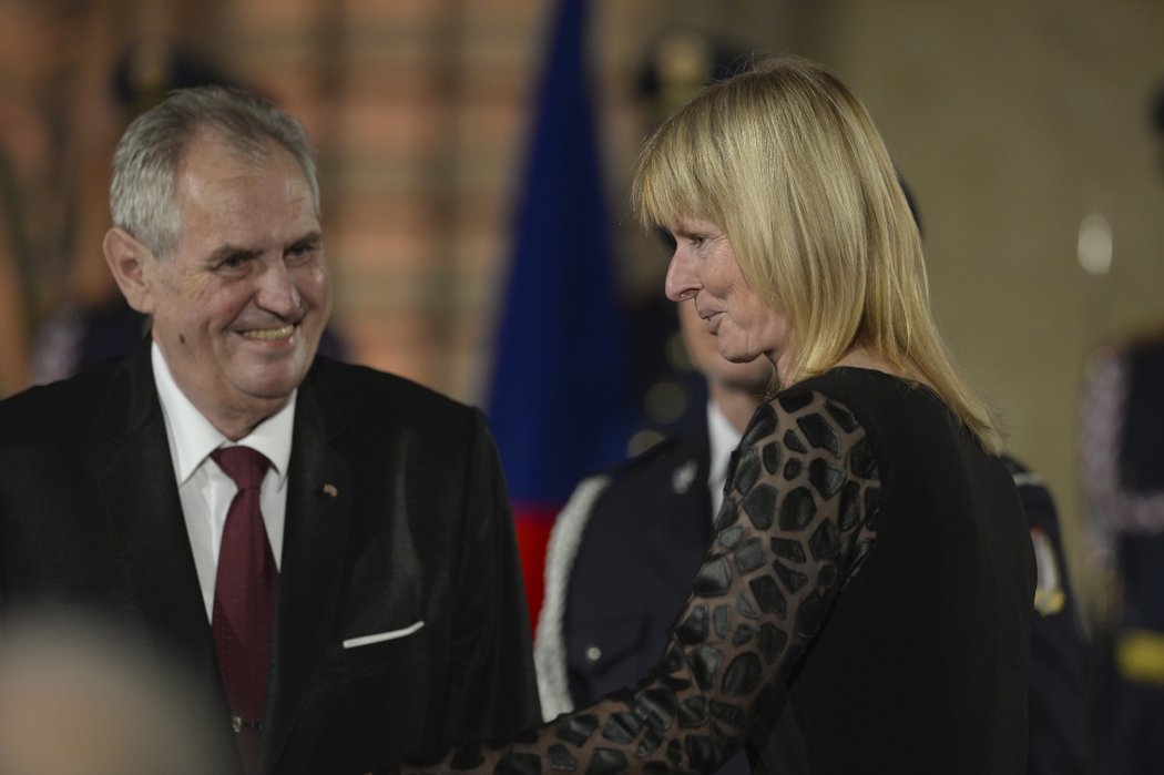 Prezident Miloš Zeman předal státní vyznamenání