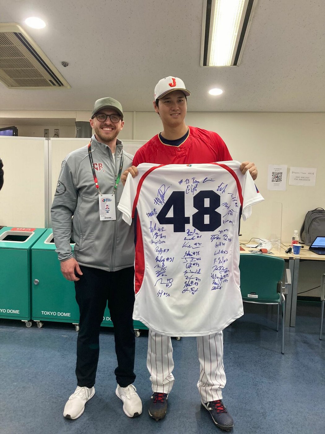 Jan Tomek s japonskou baseballovou hvězdou Shoheiem Ohtanim