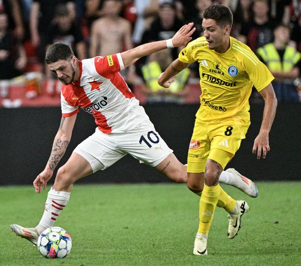 Christos Zafeiris v utkání s Olomoucí Christos Zafeiris v utkání s Olomoucí