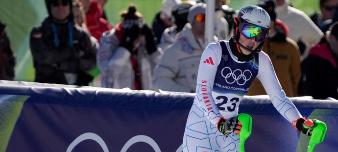 Petra Vlhová jako obhájkyně zlata z Pekingu zvládla první kolo slalomu na 29. místě