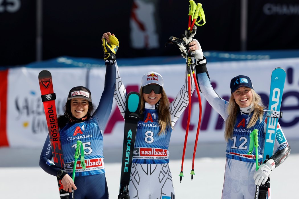 Ester Ledecká ovládla v Saalbachu závěrečný superobří slalom sezony lyžařského Světového poháru