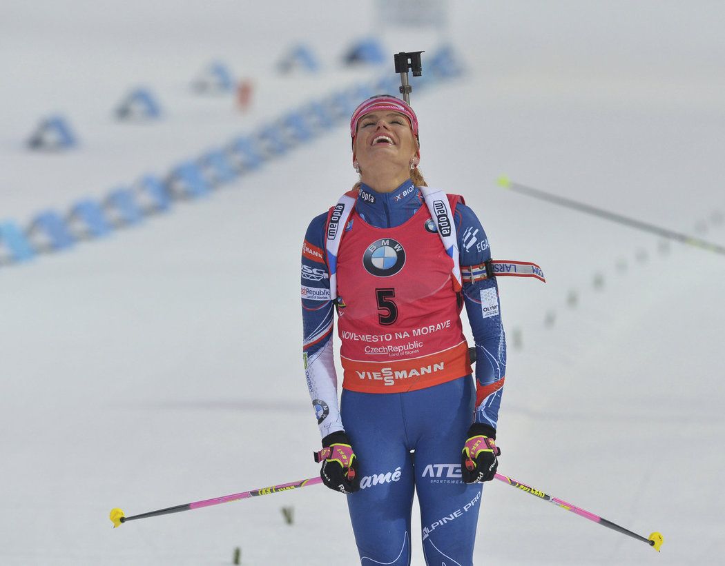 Gabriela Koukalová završila Světový pohár v Novém Městě na Moravě zlatem