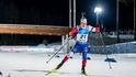 Biatlonista Jakub Štvrtecký během sprintu SP v Kontiolahti