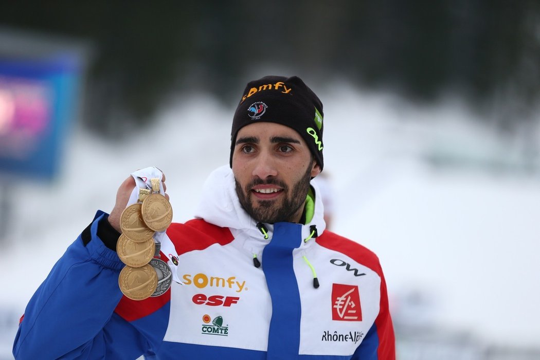 Na mistrovství světa v Oslu v roce 2016 posbíral Martin Fourcade čtyři zlaté medaile a jedno stříbro