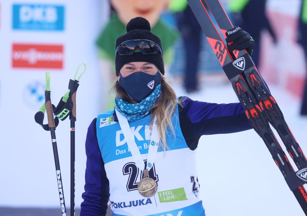 Hanna Solaová z Běloruska překvapila bronzem ze sobotního sprintu