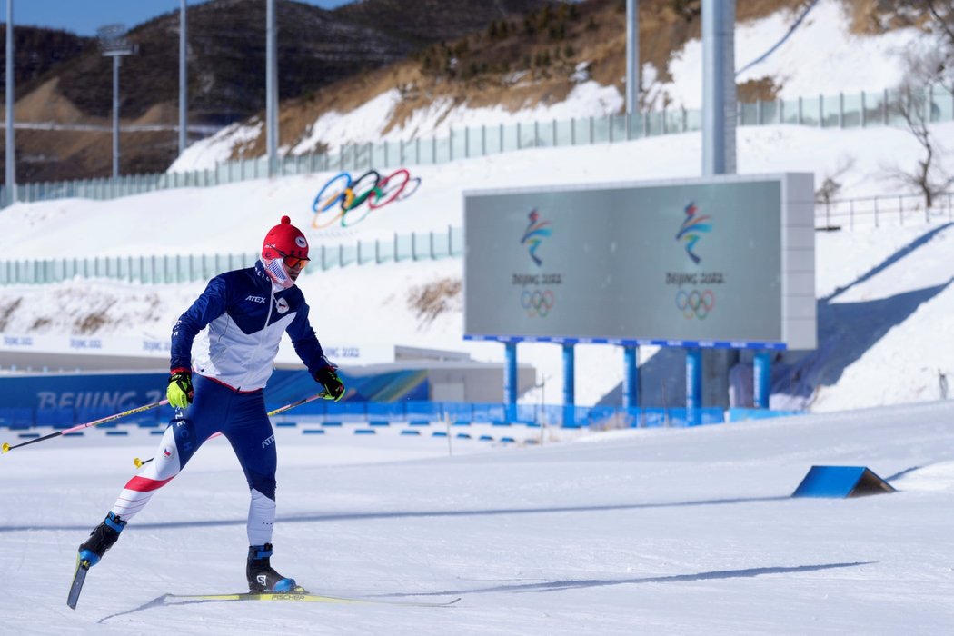 Michal Krčmář při tréninku před olympiádou v Pekingu